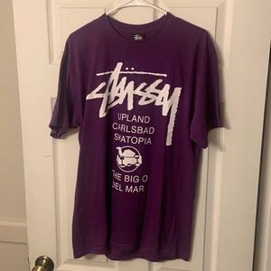 purple stussy tshirt medium mens
